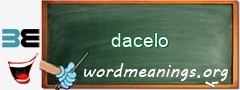 WordMeaning blackboard for dacelo